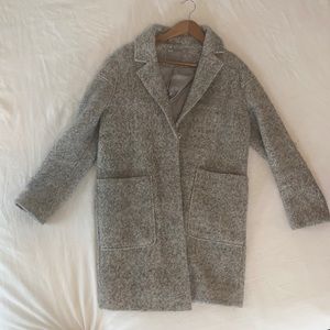 Gray wool blend ASOS midi coat size 4